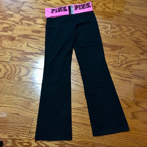 PINK Victoria's Secret Pants - Victoria’s Secret Pink foldover waist Yoga Pants